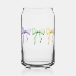 Vaso Con Forma De Lata Lazos de color de Mardi Gras en acuarela púrpura v