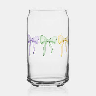 Vaso Con Forma De Lata Lazos de color de Mardi Gras en acuarela púrpura v