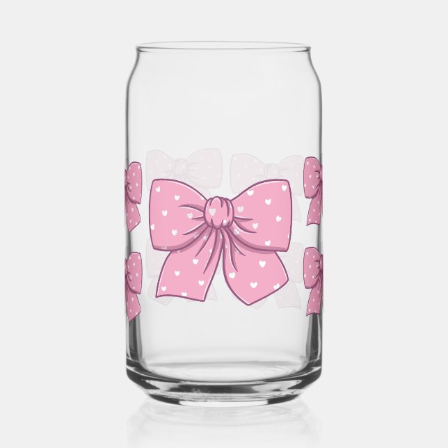 Vaso Con Forma De Lata lazos rosas (Izquierda)