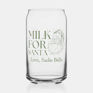 Vaso Con Forma De Lata Leche De Doodle De Mano Brillante Para Santa