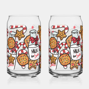 Vaso Con Forma De Lata Leche y Galletas