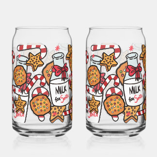 Vaso Con Forma De Lata Leche y Galletas 