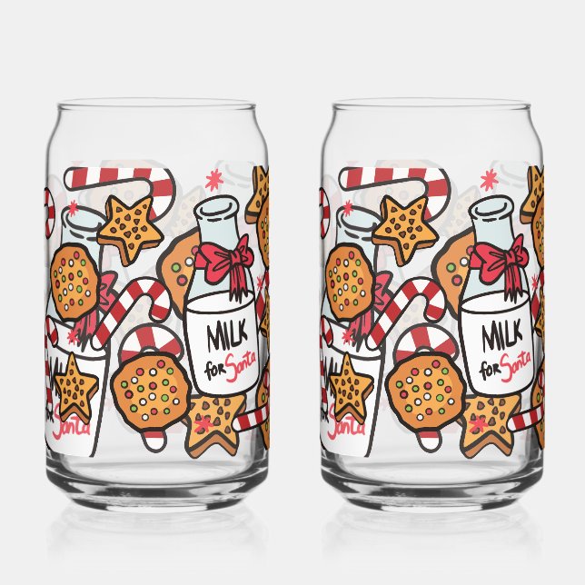 Vaso Con Forma De Lata Leche y Galletas  (Anverso)