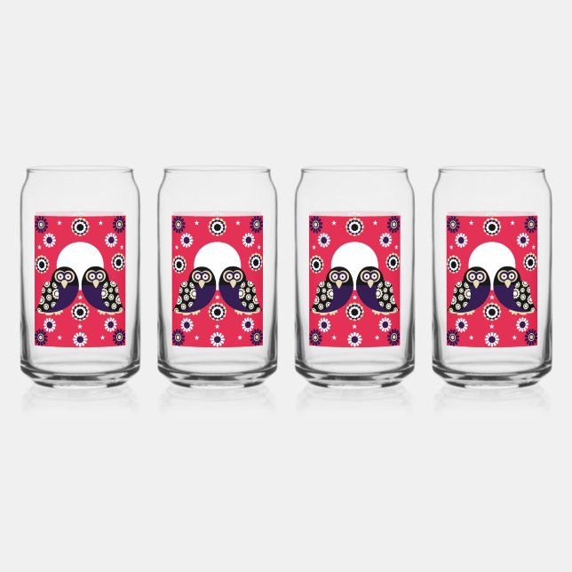 Vaso Con Forma De Lata Lechuza de Arte Popular (Anverso)