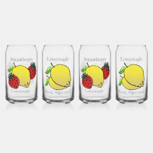 Vaso Con Forma De Lata Lemonade & Strawberry Lemonade Personalizada