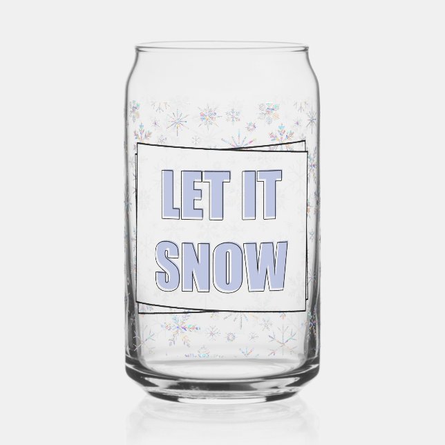 Vaso Con Forma De Lata Let It Snow (Izquierda)