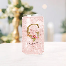 Vaso Con Forma De Lata Letra de nombre personalizada G Relieve metalizado