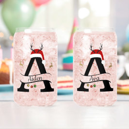 Vaso Con Forma De Lata Letra Inicial A de Navidad – Diseño Festivo de Vac