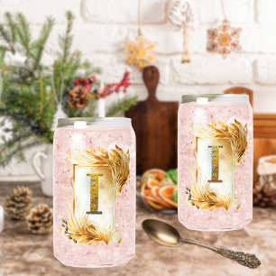 Vaso Con Forma De Lata Letra mayúscula inicial monograma enmarcada decora