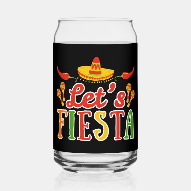 Vaso Con Forma De Lata Let's Fiesta Cinco de Mayo (Anverso)