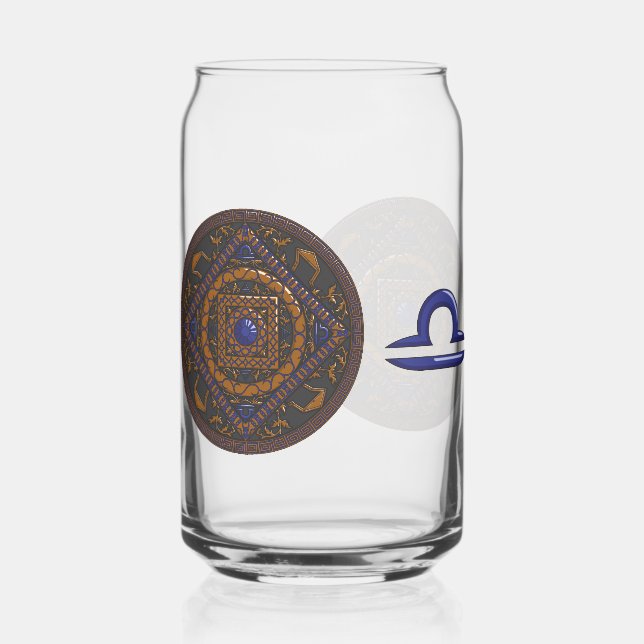 Vaso Con Forma De Lata Libra Mandala (Anverso)