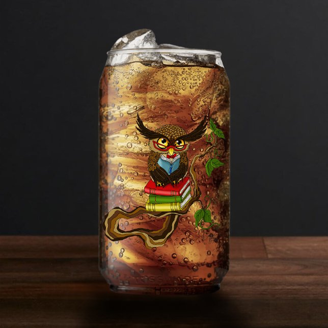 Vaso Con Forma De Lata Libros De Búho Cute (Subido por el creador)