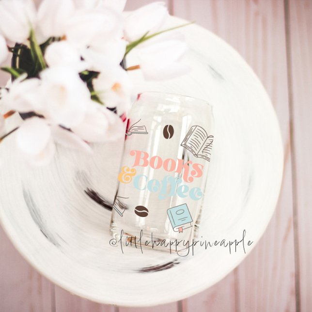 Vaso Con Forma De Lata Libros y café (Subido por el creador)