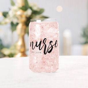 Vaso Con Forma De Lata Licenciación de RN por tipografía de pincel de enf