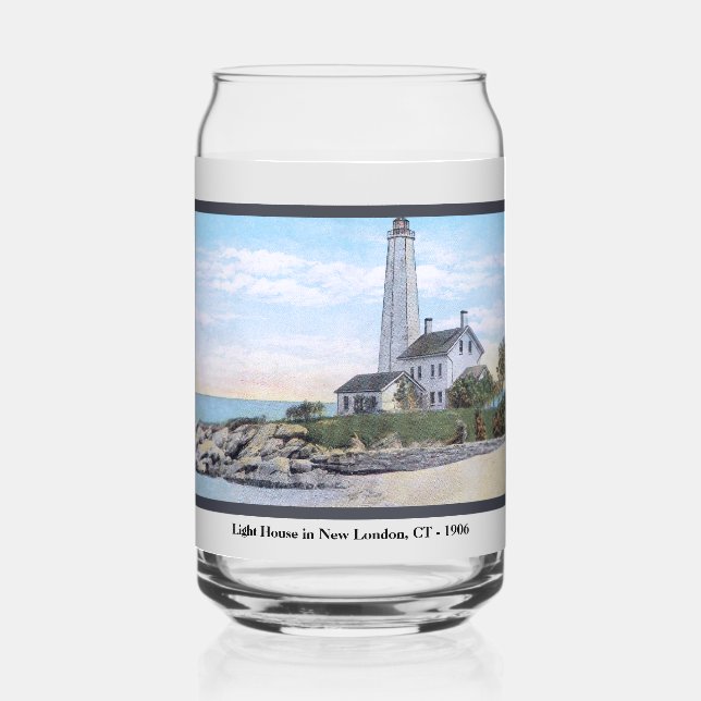 Vaso Con Forma De Lata Light House New London CT  (Anverso)
