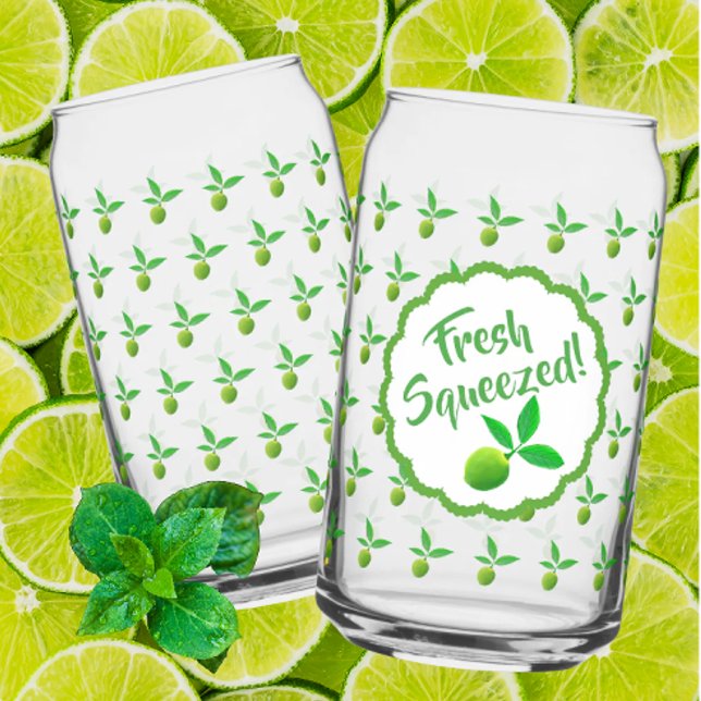 Vaso Con Forma De Lata Limonada de limas verdes (Ready for summer fun with fresh squeezed limeade!)