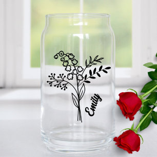 Vaso Con Forma De Lata Lirio de flores de mayo personalizadas del valle