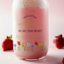 Vaso Con Forma De Lata Little Wildflower Baby Shower