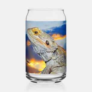 Vaso Con Forma De Lata Lizard gris al atardecer
