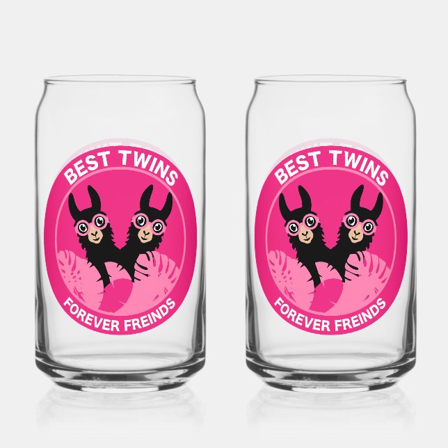 Vaso Con Forma De Lata Llama Alpaca Twin Chica (Anverso)