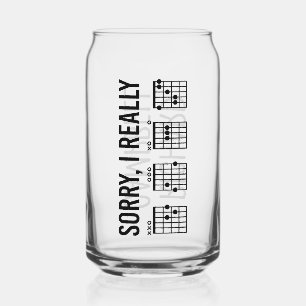 Vaso Con Forma De Lata Lo siento, de verdad DGAF Guitar Chords Funny Pers