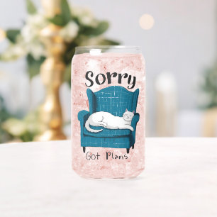 Vaso Con Forma De Lata Lo siento, tengo planes Regalo divertido para aman