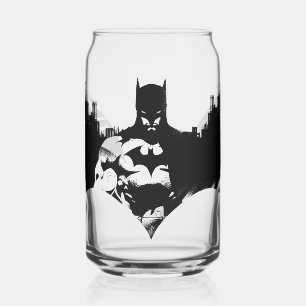 Vaso Con Forma De Lata Logo de Batman y Gotham Silhouette Bat