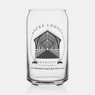 Vaso Con Forma De Lata Logo de Bucks County Joyrides