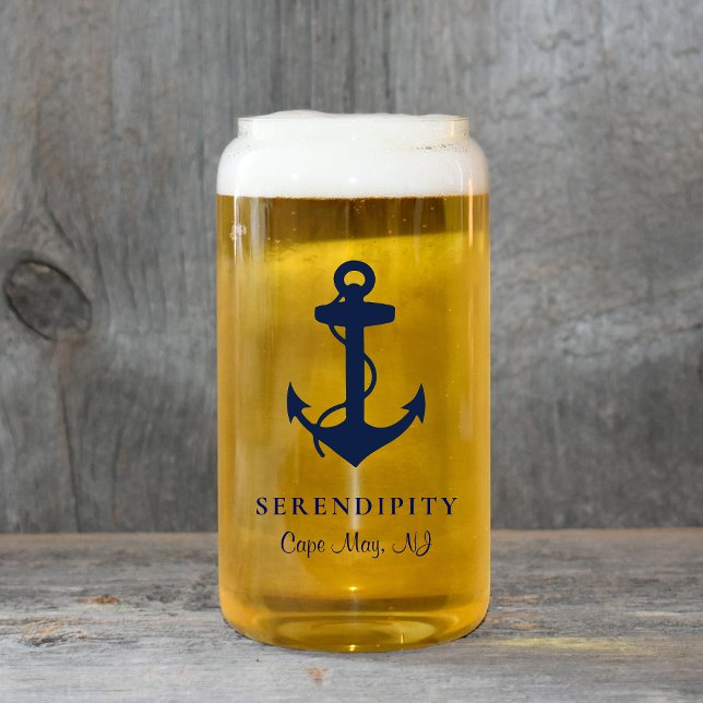 Vaso Con Forma De Lata Logo del Anclaje de Barco Clásico (Subido por el creador)