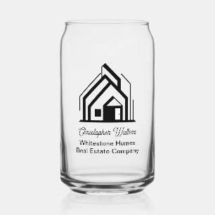 Vaso Con Forma De Lata Logotipo de Agente Inmobiliario Personalizado para