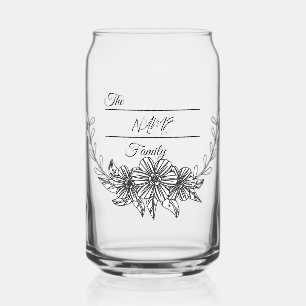 Vaso Con Forma De Lata Logotipo de Familia Personalizado