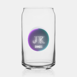 Vaso Con Forma De Lata Logotipo Verde azulado rosado JK 2021 de lata impr