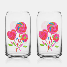 Vaso Con Forma De Lata Lollipop Bouquet Glass