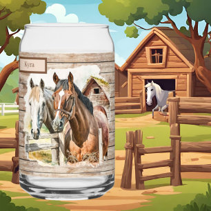 Vaso Con Forma De Lata Los amantes de las granjas de Cute Country añaden