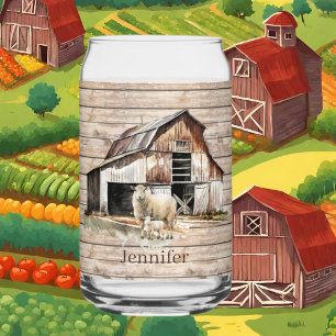 Vaso Con Forma De Lata Los amantes de las ovejas de la granja cubana añad
