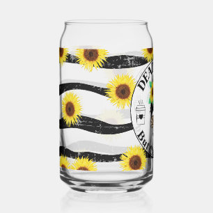 Vaso Con Forma De Lata Los girasoles se mueren por dentro pero están cafe