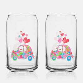 Vaso Con Forma De Lata Love Bug Soda Glass