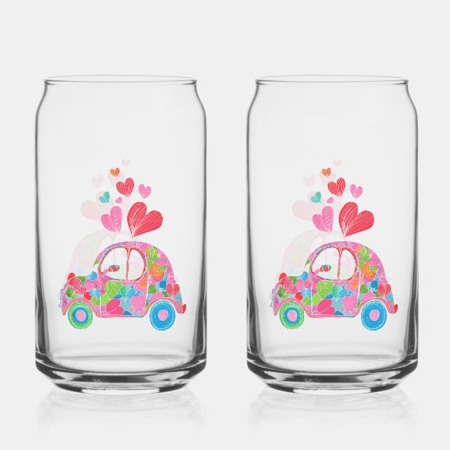 Vaso Con Forma De Lata Love Bug Soda Glass (Anverso)