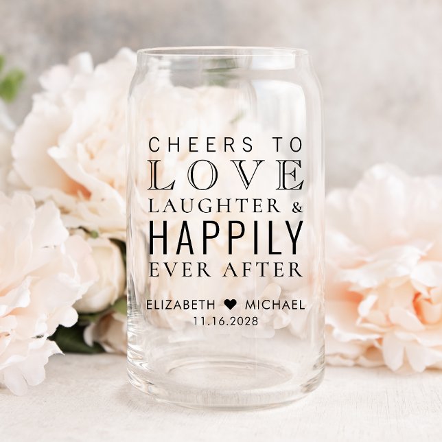 Vaso Con Forma De Lata Love Laughter Siempre Después De Un Boda (Subido por el creador)