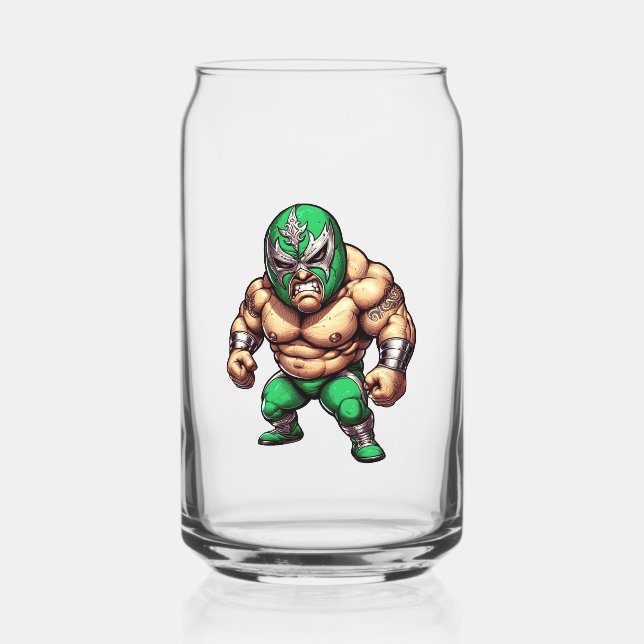Vaso Con Forma De Lata luchador de luchalibre  (Anverso)