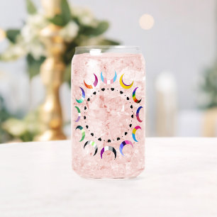 Vaso Con Forma De Lata Luna de Orgullo Creciente y Corazón Negro