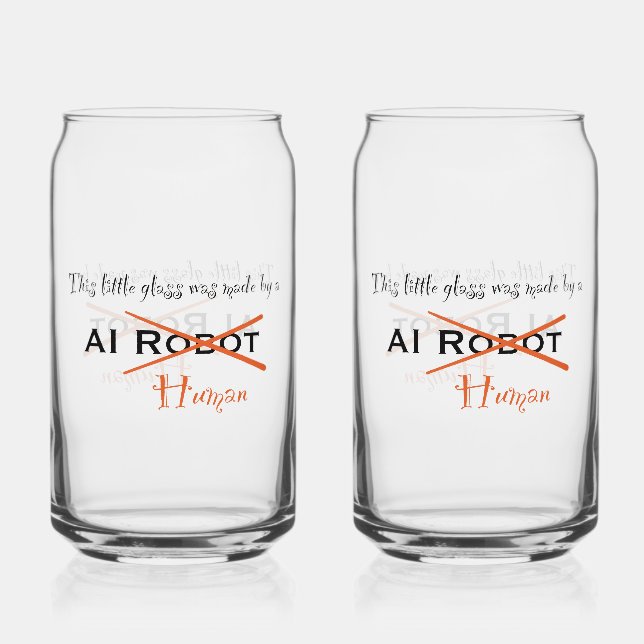 Vaso Con Forma De Lata Made Human Glass (Anverso)