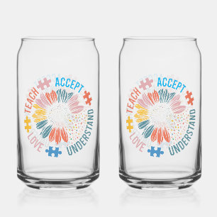 Vaso Con Forma De Lata Maestra de Educación Especial SPED Autismo Girasol