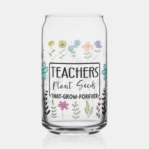Vaso Con Forma De Lata Maestros plantan semillas que crecen para siempre