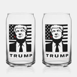Vaso Con Forma De Lata Maga Merch | Juego de cristal de TrumpWear