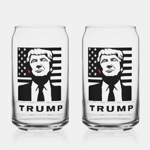 Vaso Con Forma De Lata Maga Merch Juego de cristal de TrumpWear