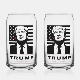 Vaso Con Forma De Lata Maga Merch | Juego de cristal de TrumpWear