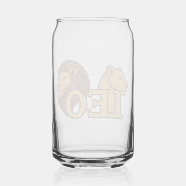 Vaso Con Forma De Lata Majestuosa fusión de leones y leones - Audaz vida  (Anverso)