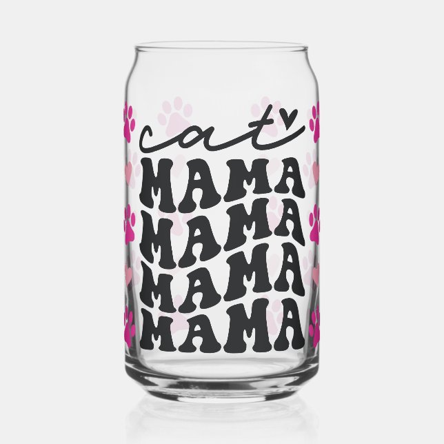 Vaso Con Forma De Lata Mama De Gato (Izquierda)