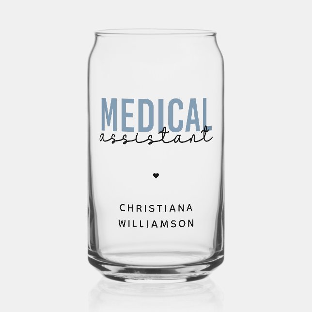 Vaso Con Forma De Lata MAMÁES de Auxiliar Médico personalizado | Auxiliar (Anverso)